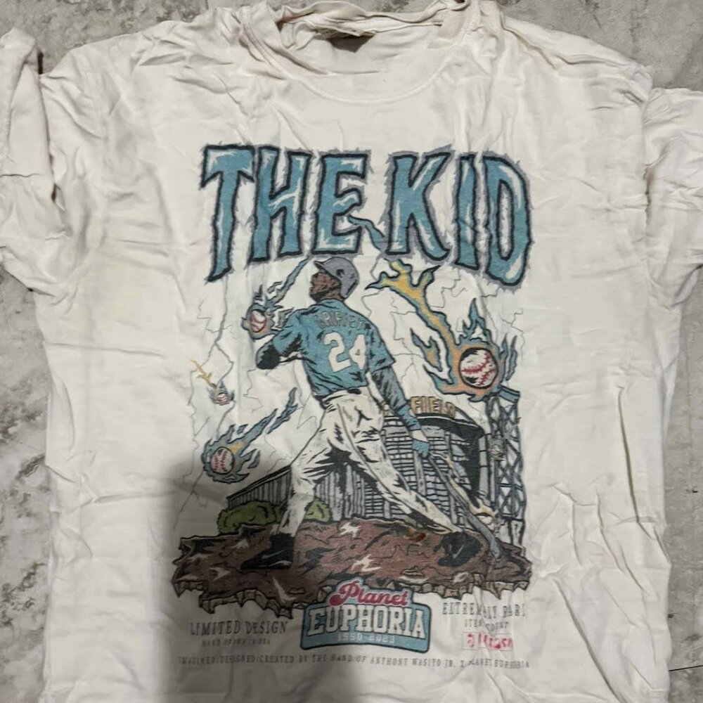 Ken Griffey Jr Beige Short Sleeve T Shirt